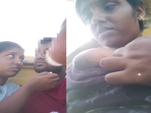 Srilankan girl outdoor sex with boyfriend after boob feed