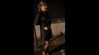 Wife Playing Rock Paper Scissors with Stranger and Kneeling Down to Suck Him Off