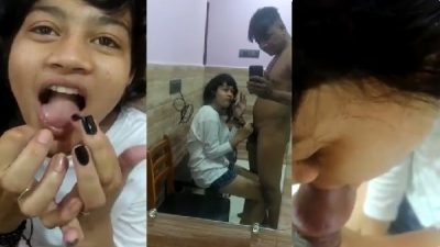Lund pe chocolate laga chaat rahi gf ka banaya video