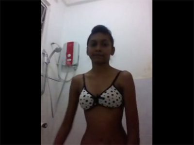 NakedIndian Girl Taking Shower In Bathroom