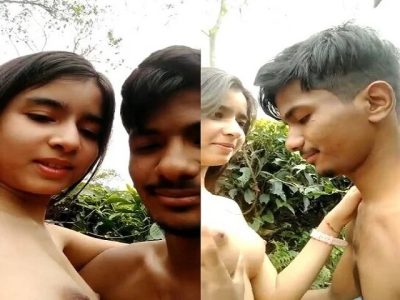 College lovers enjoying outdoorsex