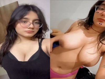 Innocent girl big boobs showing selfie video