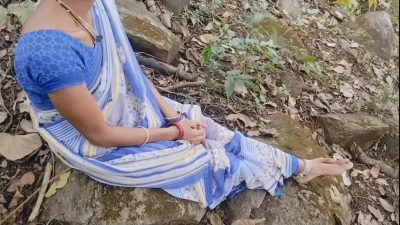 Hot sexy girl was alone in forest when a stranger was came there and ask her pussy and fucking hard and best blowjob with audio