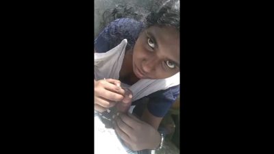 Outdoor blowjob and Fucking