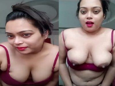 Big ass horny bhabhi boobs show viral MMS