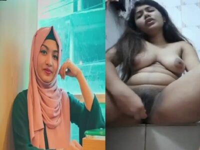 Hairy pussy hijab girl masturbating viral FSI sex