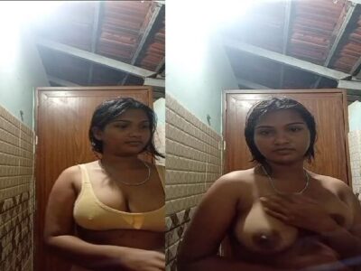 Big boobs horny girl viral naked bathroom video