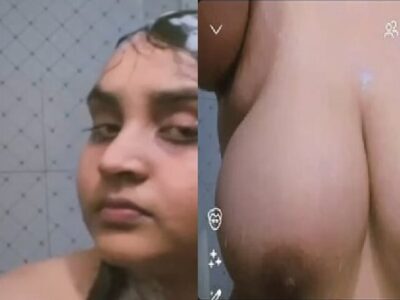 Milky boobs girl nude bath viral show for lover
