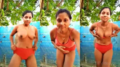 Bengali Village Girl Bathing Nude Outdoors