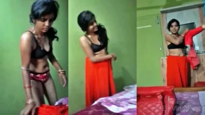 Cute Desi Wife Captured Nude Changing Dress