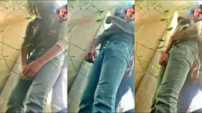 Indian Lovers Outdoor Boob Press Viral MMS Update