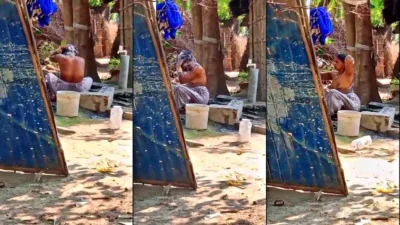 Village Bhabhi Nude Bath Outdoors Hidden Cam