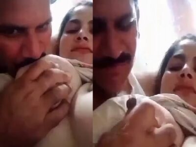 Big boobs Paki wife boob sucking by husband