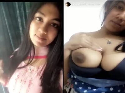 Chubby girl selfie boobs press viral topless