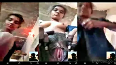 Dehati Girl Showing Her Bushy Pussy On VC