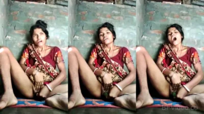 Poor Village Wife Masturbating Pussy With Veggie