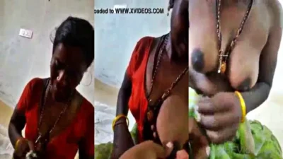 Tamil Big Boob Maid Exposing Topless Figure To House Owner
