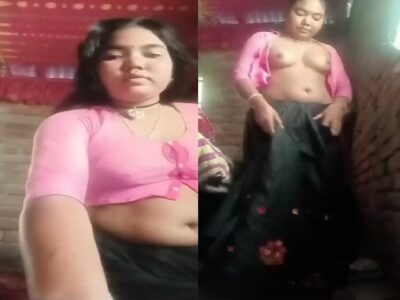 Village girl stripping saree and nude new desi MMS