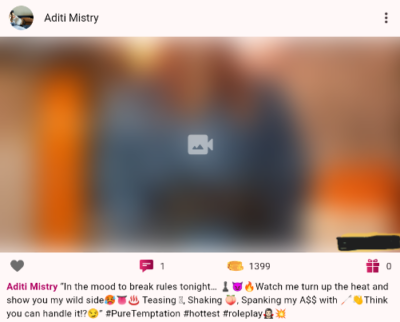 Aditi Mistry porn app video in HD