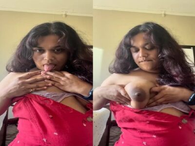 Horny girl boob licking topless new desi mms update