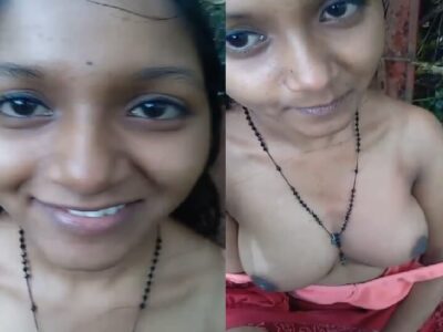 Kerala girl in forest boobs show to lover viral clip