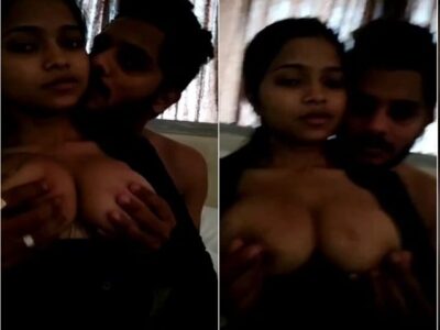 Viral lover fucking after GF big boobs pressing