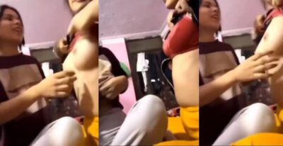 2 desi lesbian girls remove bra to show big tits for fun