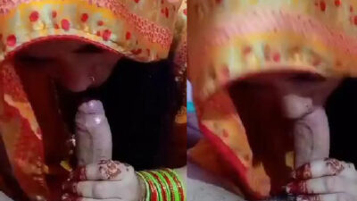 Nayi naveli Bihari wife ne husband ko blowjob diya