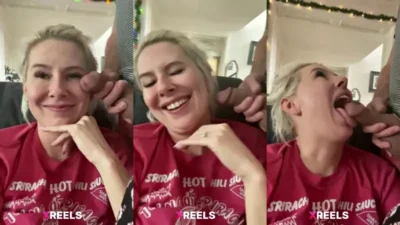 Milf Video Call With Lovers Cock In Her Face