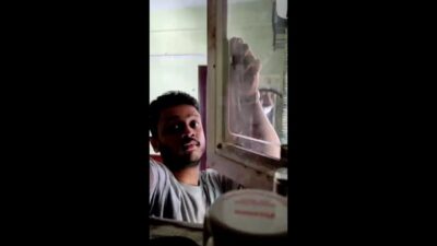 Son secretly captured his mom after bath