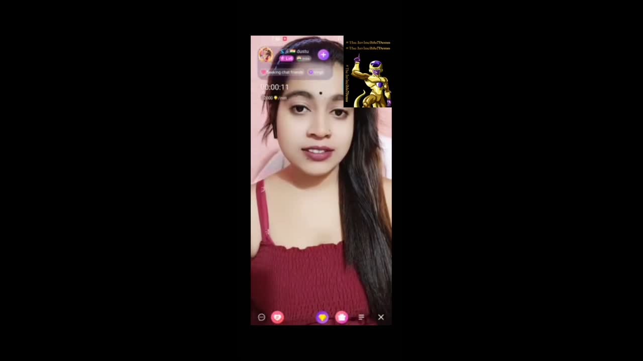 Dustu bengali girl 121 private chamet with face juggling her boobs