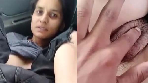 Car mein gf ki chut mein ungli kiya bf ne