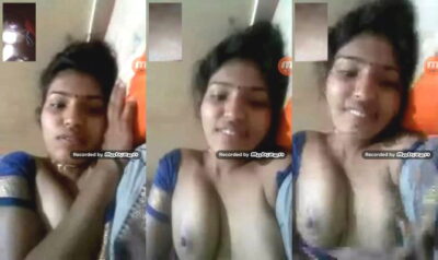 Desi Bhabhi Shows Big Boobs On VC