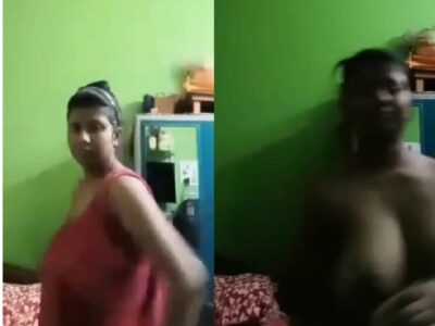 Big boobs Dehati wife in nighty dress change live