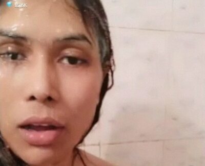 Indian Tango nude girl stripping saree and bathing