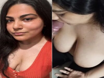 Sexiest Instagram girl nude boobs show with blowjob