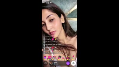 Tanuja Showing Boobs Teasing Tango Live with FACE