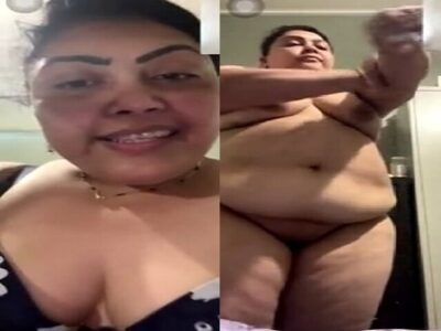 BBW desi nude applying body lotion viral video call