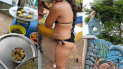 Shamy Laura Hidden Lust Eating Golgappa In Bikini Dare Video