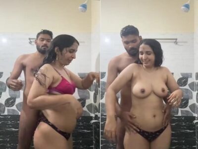 Bhabhi under shower nude blowjob and viral boob press