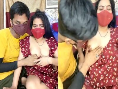 Young boy drinking breast milk with aunty boob sucking