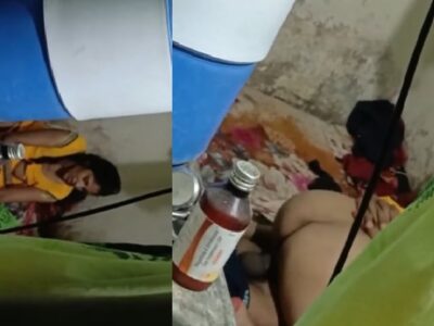 Village girlfriend fucking caught by friend through hole