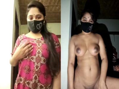 Cute masked girl naked thick boobs and sexy pussy