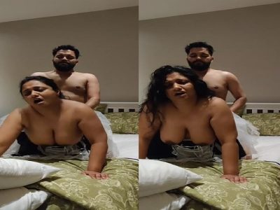 Busty aunty doggy fucking with owner for money