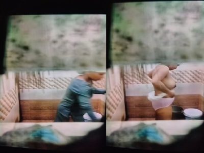 Neighbor peeps bhabhi bathing through window