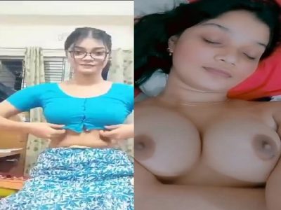 Cute girl boobs showing selfie upon boyfriend request