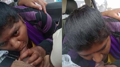 South Indian aunty car mein blowjob deti hui