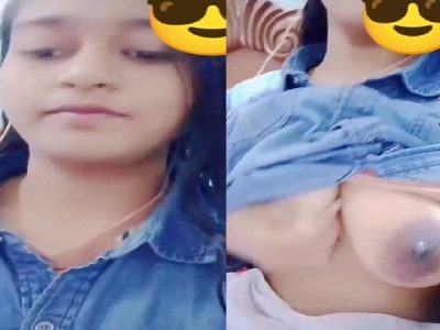 Bengali college girl shows big boobs on video call