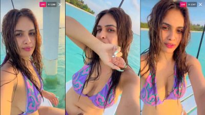Neha malik bikini live