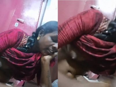Mature tattooed Tamil wife giving handjob to husband